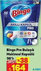 BİNGO PRO BULAŞIK MAKİNESİ KAPSÜLÜ TABLETİ 36'LI